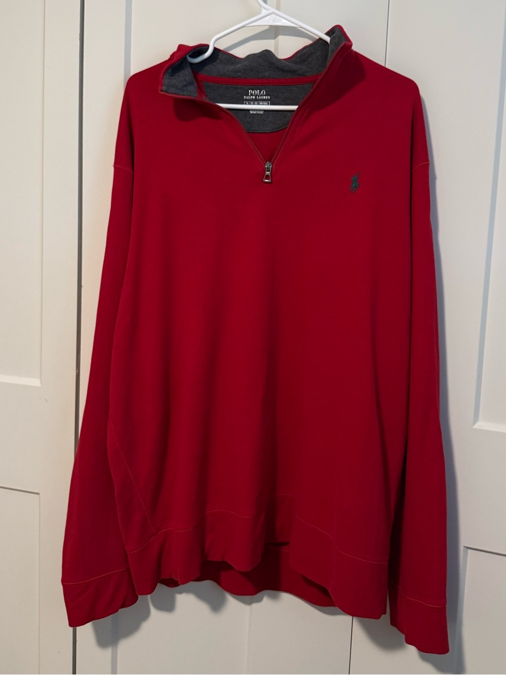 Polo by Ralph Lauren Men’s Red Half-Zip Pullover Sweater